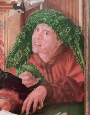 Person from painting having the 'you dont say'-face